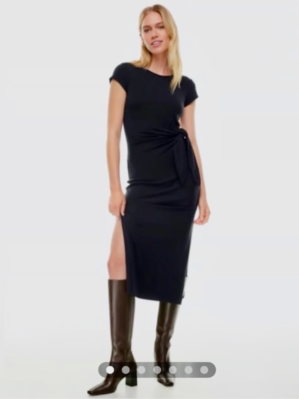 Aritzia Wilfred Fortune Maxi Black Dress